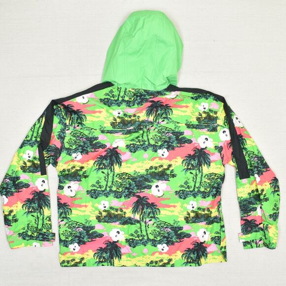 Converse Women's Snap Button Windbreaker Hooded Polyester Multicolor Size XL - Picture 3 of 8